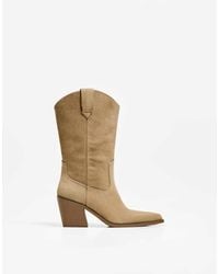 Bershka - Heeled Cowboy Boots - Lyst