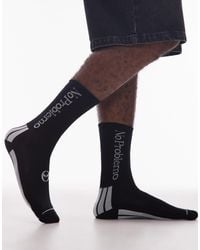 No Problemo - Motif Detail Stripe Sock - Lyst