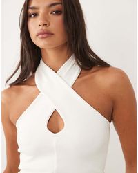 ASOS - Compact Cotton Twist Halterneck Top - Lyst