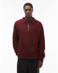 ASOS - – kastiger oversize-strickpullover aus schwerem wollmix - Lyst