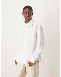 SELECTED - Long Sleeve Seersucker Shirt - Lyst