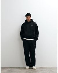 ASOS - Wide Leg Scuba-style Fabric jogger With Embroidery - Lyst