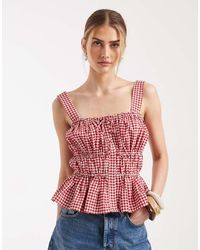 ASOS - Cami With Ruched Detail And Bows - Lyst