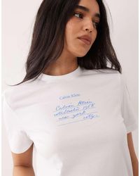 Calvin Klein - Script Logo Slim Fit T-Shirt - Lyst