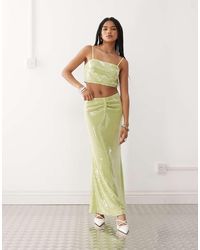 Amy Lynn - Ruched Waist Maxi Skirt - Lyst