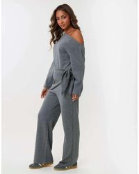 Threadbare - Off Shoulder Top & Wide Leg Co-Ord - Lyst