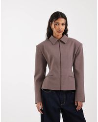ASOS - Zip Up Cinch Tailored Jacket - Lyst