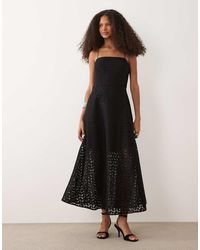 Mango - Embroidered Cami Maxi Dress - Lyst