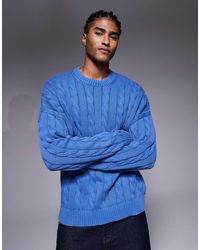 ASOS - Pull oversize en maille torsadée - délavé - Lyst