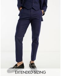 ASOS - Slim Linen Mix Suit Trouser - Lyst