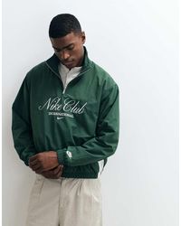 Nike - Club Ncc 1/4 Zip Overhead Script Logo Jacket - Lyst