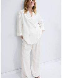 Stradivarius - Flowing Double-breasted Blazer - Lyst