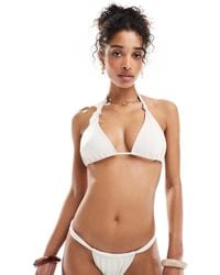 Miss Selfridge - Mix And Match Knot Triangle Bikini Top - Lyst