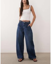 ASOS - Barrel Leg Jean With Adjustable Waist - Lyst