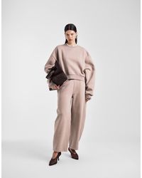 ASOS - Barrel Leg Brushback Sweatpants - Lyst