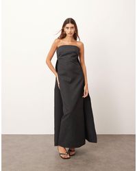 ARRANGE - Bandeau Structured Maxi Dress With Back Cut Out - Lyst
