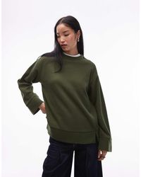 ASOS - Superzacht Sweatshirt Met Split - Lyst