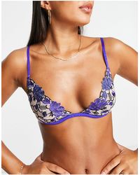 Wild Lovers - Sissy Floral Embroidered Monowire Bra - Lyst