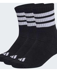 adidas Originals - Set Van 3 Paar Halfhoge Sportsokken Met 3-Stripes - Lyst