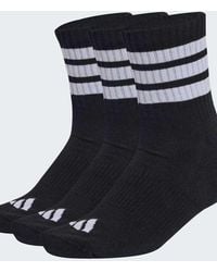 adidas Originals - 3 Stripes Cushioned Sportswear Mid Cut Socks 3 Pair Pack - Lyst