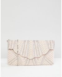 cream clutch bag new look