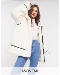 ASOS Modelo estilo aviador color crema extragrande - Blanco