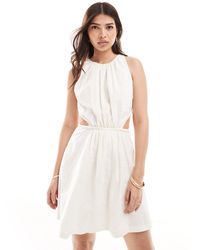 Pretty Lavish - Cut-out Cotton Mini Dress - Lyst