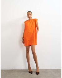 TOPSHOP - Clean Structured Shoulder Pad Mini Dress - Lyst