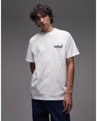 Carhartt - Camiseta Blanca De Corte Suelto Con Detalle De Texto "Wiptopia" De - Lyst