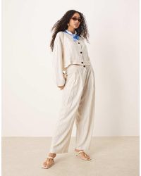 Aware - Linen Touch Wide Leg Pants - Lyst