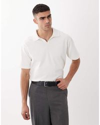 ASOS - Circular Design Collection Super Heavyweight Relaxed Revere Polo - Lyst