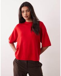 Mango - Short Sleeve Lightweight Knitted Top - Lyst