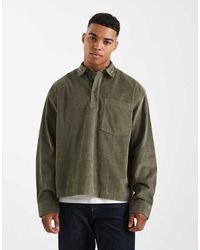 ASOS - Boxy Oversized Cord Rugby Shirt - Lyst