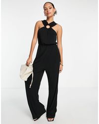 Womens Clothing Jumpsuits and rompers Full-length jumpsuits and rompers & Other Stories Twist Halter Jumpsuit in Black 