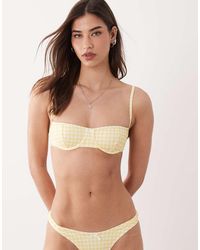 Free Society - Gingham Underwire Bikini Top - Lyst