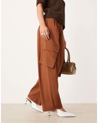 ASOS - Petite Tailored Utility Barrel Trousers - Lyst