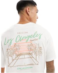 Jack & Jones - Oversized T-shirt With Los Angeles Back Print - Lyst