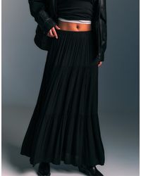 Stradivarius - Boho Midi Rok - Lyst