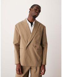 ASOS - Relaxed Slouchy Double Breasted Suit Jacket - Lyst