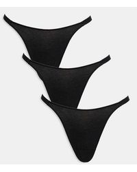 ASOS - Set Van 3 Katoenen Tanga-Strings - Lyst