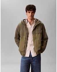 Calvin Klein - Nylon Windbreaker Jacket With Hood - Lyst