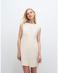 ASOS - Slash Neck Mini Dress With Pintucks - Lyst