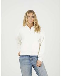 Brave Soul - Funnel Neck Quarter Zip Sweatshirt - Lyst