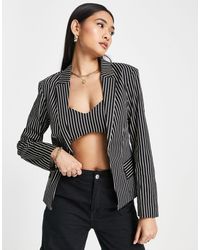 TOPSHOP - Co-ord Fitted Stripe Blazer - Lyst