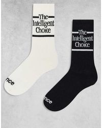 New Balance - 2 Pack Slogan Crew Socks - Lyst