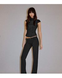 Bershka - Petite Slim Fit Low-rise Trousers - Lyst