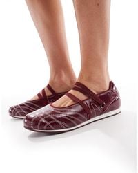 London Rebel - Lilian Strappy Ballet Sneakers - Lyst