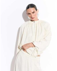 Missy Empire - Missy Empire Satin Balloon Sleeve Bomber Jacket - Lyst