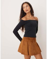Abercrombie & Fitch - Off The Shoulder Seamless Long Sleeve Top - Lyst