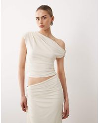 SNDY'S - Off Shoulder Drape Top Co-ord - Lyst